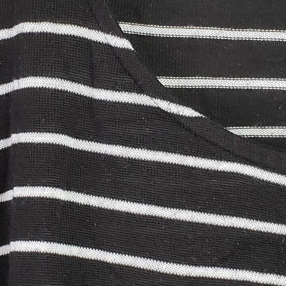 Talbots Shirt Womens Plus Size 2X Striped Black White 3/4 Sleeve Nautical Beach - Picture 4 of 8